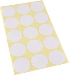 Etikett, köralakú, 30 mm átmérő, 60 etikett/csomag