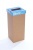 Szelektív hulladékgyűjtő, újrahasznosított, angol felirat, 50 l, RECOBIN "Office", kék